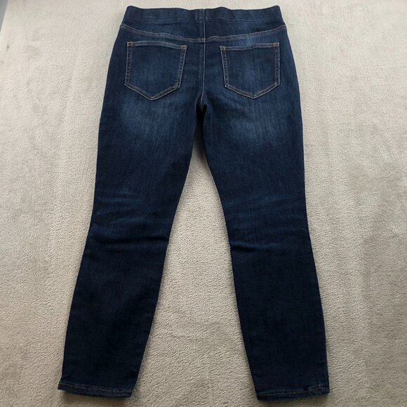 Lands End Womens Mid Rise Pull-On Skinny Jeans Size 6P Blue Denim Casual Stretch - Picture 16 of 16